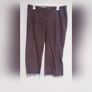 BCBG Max Azria Linen Blend Cropped Pants Size 8